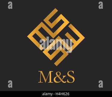 MS Logo Design, AI 10 supported. Stock Vector