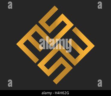 MS Logo Design, AI 10 supported. Stock Vector
