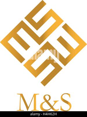 MS Logo Design, AI 10 supported. Stock Vector
