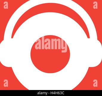 Music Concept Design with Headset. AI 8 supported. Stock Vector