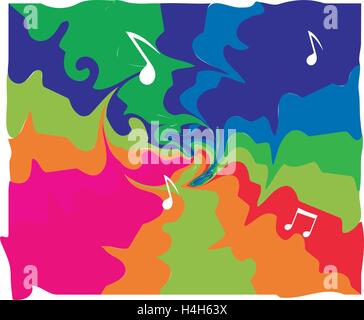 Abstract Music Background Design, AI 10 supported. Stock Vector