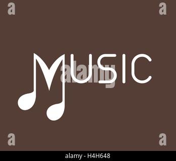 Music Logo Concept Design, AI 10 supported. Stock Vector