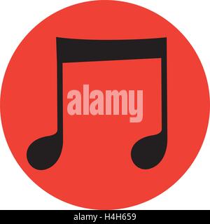 Music Note Icon Design, AI 8 supported. Stock Vector