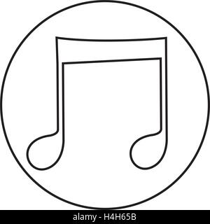 Music Note Icon Design, AI 8 supported. Stock Vector