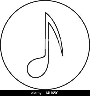 Music Note Icon Design, AI 8 supported. Stock Vector