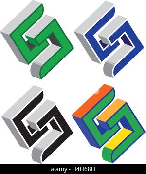 Logo concept design for S letter. Stock Vector