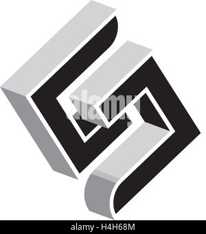 Logo concept design for S letter. Stock Vector