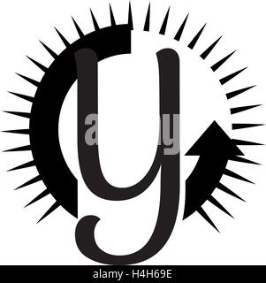 Logo concept design for Y letter. Stock Vector