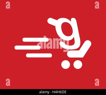Shopping Cart Icon Concept Design. AI 8 supported. Stock Vector