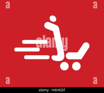 Shopping Cart Icon Concept Design. AI 8 supported. Stock Vector