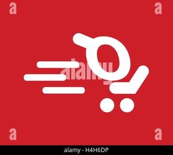 Shopping Cart Icon Concept Design. AI 8 supported. Stock Vector