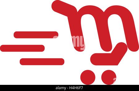 Shopping Cart Icon Concept Design. AI 8 supported. Stock Vector