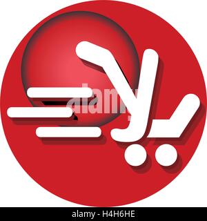 Shopping Cart Icon Concept Design. AI 8 supported. Stock Vector
