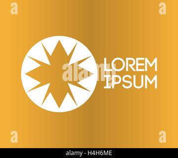 Golden Star Logo Design, AI 10 supported. Stock Vector