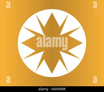 Golden Star Logo Design, AI 10 supported. Stock Vector