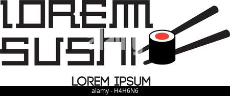 Sushi Logo Concept Design. AI 8 Supported. Stock Vector