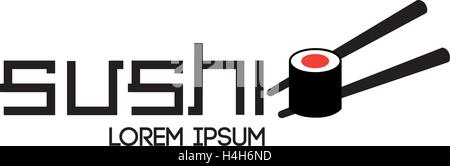 Sushi Logo Concept Design. AI 8 Supported. Stock Vector
