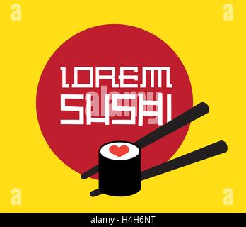 Sushi Logo Concept Design. AI 8 Supported. Stock Vector