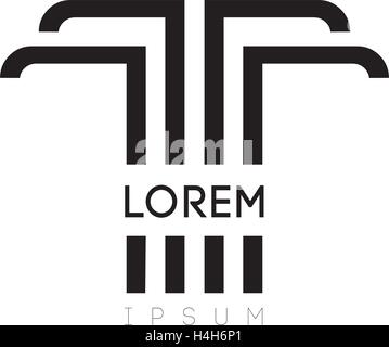 Elegant T Logo Design, AI 10 supported. Stock Vector