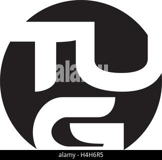 TUG Logo Concept Design, AI 10 supported. Stock Vector