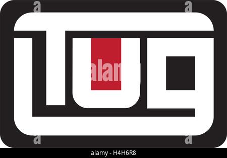 TUG Logo Concept Design, AI 10 supported. Stock Vector