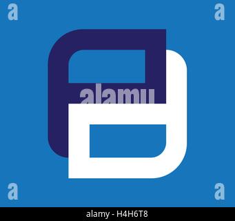 PD Logo Concept Design, AI 8 supported. Stock Vector