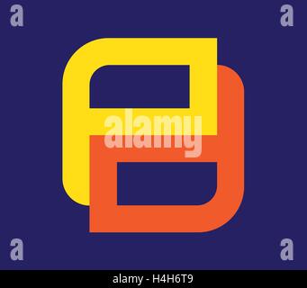 PD Logo Concept Design, AI 8 supported. Stock Vector