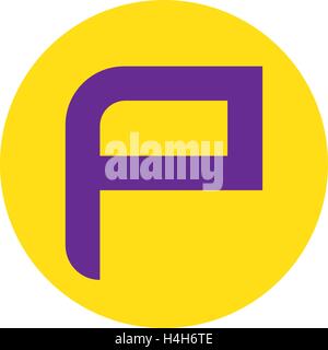P Logo Concept Design, AI 8 supported. Stock Vector