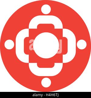 Teamwork Icon With. AI 8 Supported. Stock Vector
