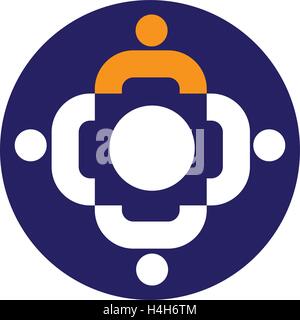 Teamwork Icon With. AI 8 Supported. Stock Vector