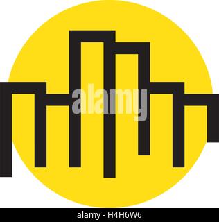 Abstract Skyscrapers for Real Estate Concept. AI 10 supported. Stock Vector