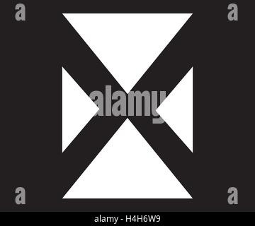 Crossed Icon Design. AI 10 supported. Stock Vector