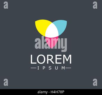 Colored Logo Design, EPS 10 supported. Stock Vector