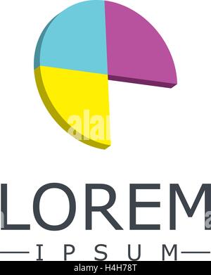 Print House 3D Logo Concept Design. Stock Vector