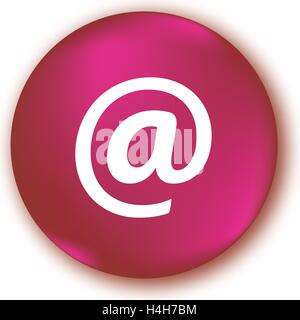 AT Sign on the purple background. Stock Vector
