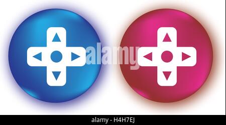 Game Controller Button Design. Stock Vector