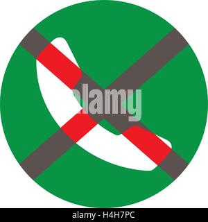 No Phone Icon Concept, EPS 10 supported. Stock Vector