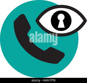 Phone and Security Concept. Stock Vector
