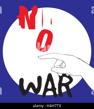 No War Poster Design, AI 10 supported. Stock Vector