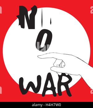 No War Poster Design, AI 10 supported. Stock Vector