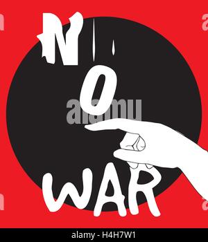 No War Poster Design, AI 10 supported. Stock Vector