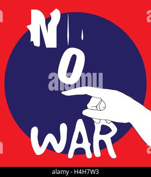 No War Poster Design, AI 10 supported. Stock Vector