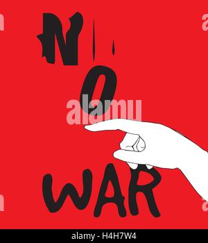 No War Poster Design, AI 10 supported. Stock Vector