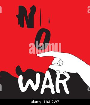 No War Poster Design, AI 10 supported. Stock Vector