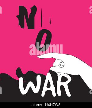 No War Poster Design, AI 10 supported. Stock Vector