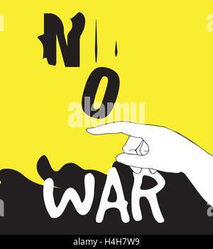 No War Poster Design, AI 10 supported. Stock Vector