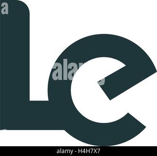 LE Logo Design Concept. EPS 10 supported. Stock Vector