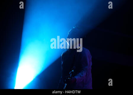 BARCELONA - MAY 27: Orchestral Manoeuvres in the Dark, also known as OMD,  (band) performs at Primavera Sound 2015 Festival, ATP Stock Photo