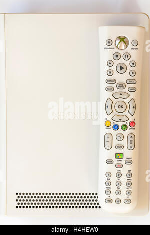 Xbox 360 HD DVD player with remote control Stock Photo