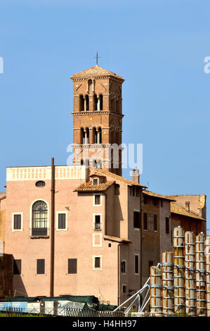 The historical Basilica di Santa Francesca Romana church in Rome Stock Photo